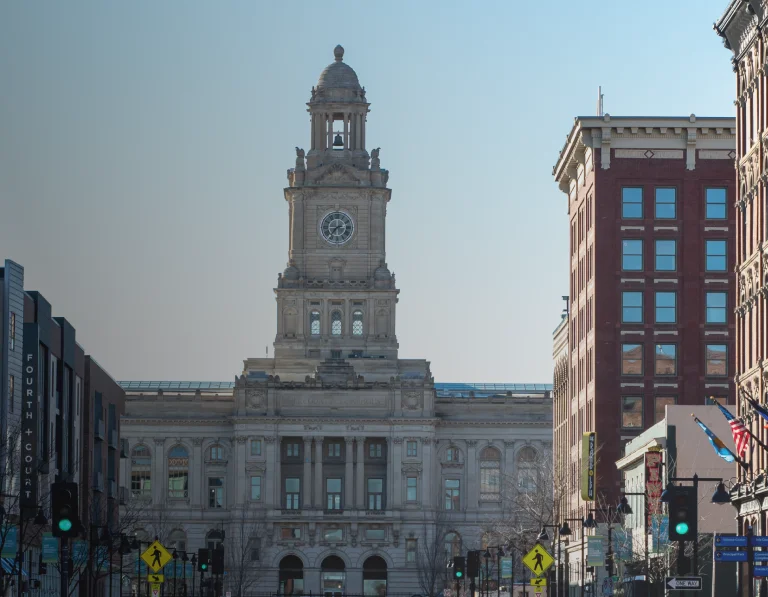 a large building with a clock tower